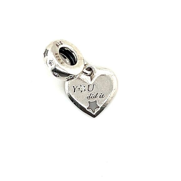 Pandora You Did It, Sky Is The Limit Heart Dangle Charm - Picture 2 of 5
